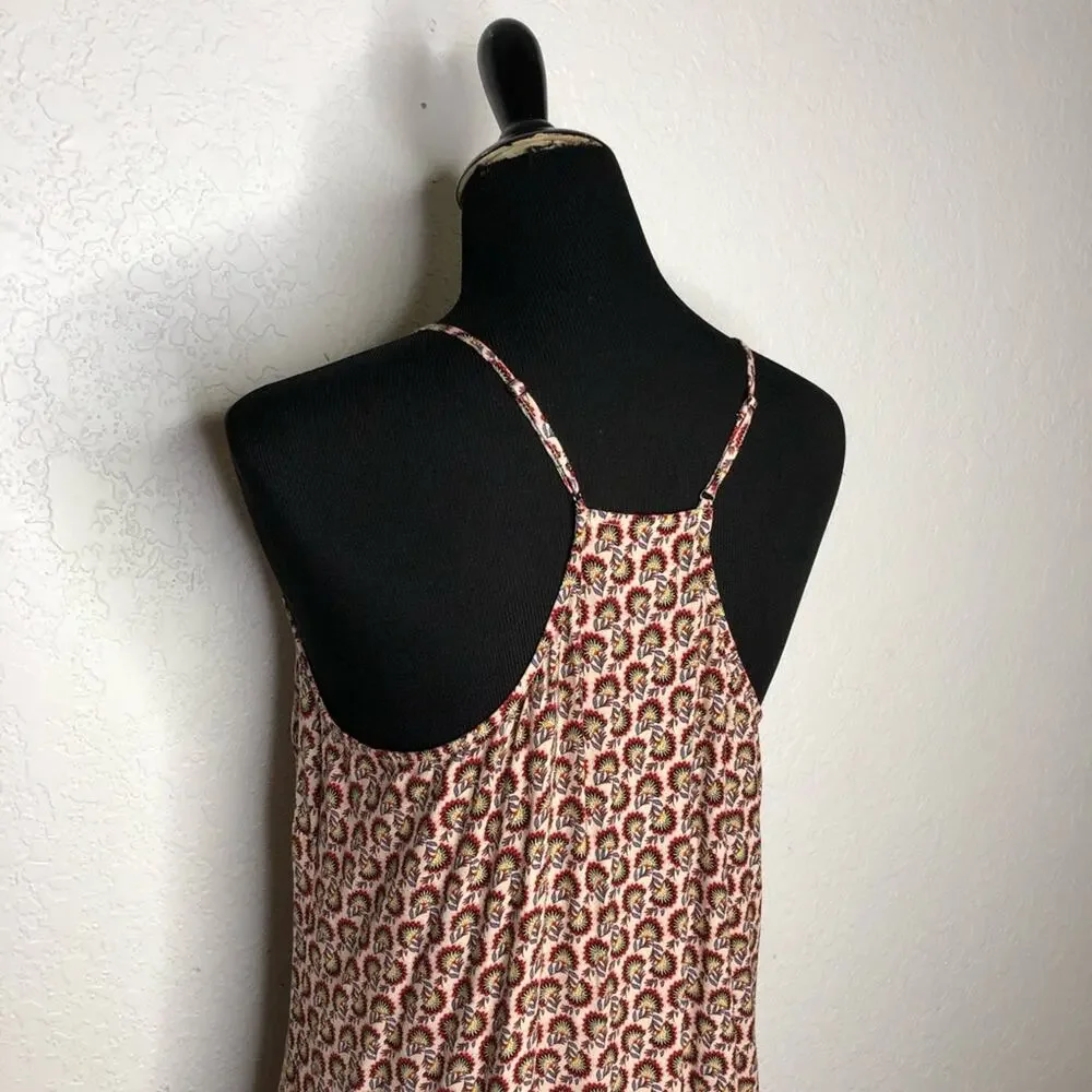 Cabi Poem cream red racerback sleeveless top size Medium #5737